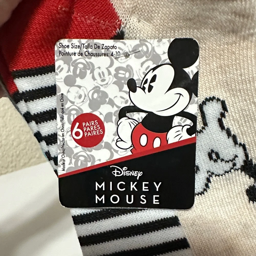 Disney‎ Mickey Mouse Red and Black Socks Set